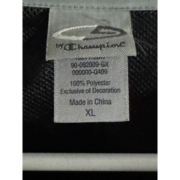 Champion Windbreaker XL Jacket Lightweight Full Zip Black Work Out Exercise Gym - Picture 6 of 7